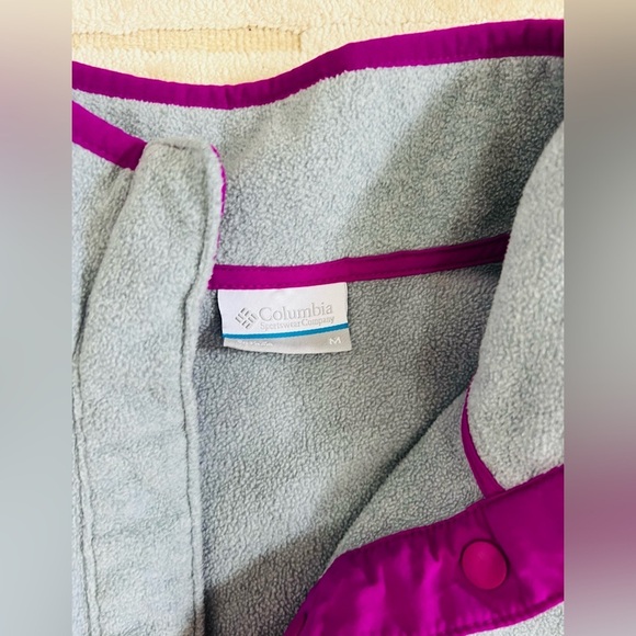 Columbia Gray and Purple Asymmetrical Zip Sweatshirt - Picture 4 of 4